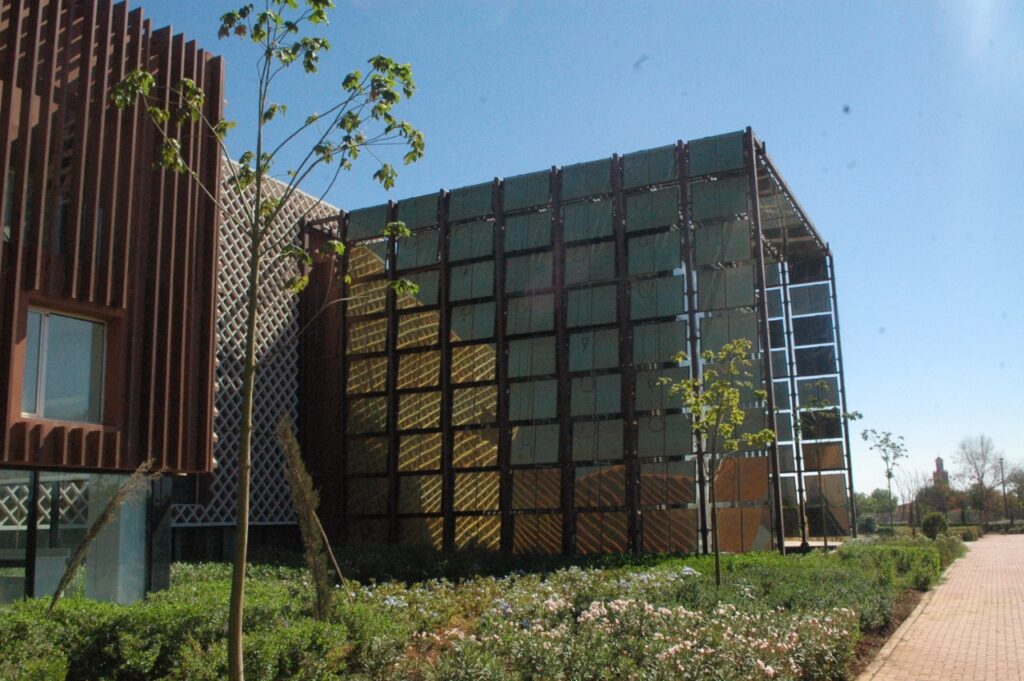 BIPV glas exhibition hall of IRESENs Green and Smart Building park in Benguerrir- Morocco. Picture by IRESEN